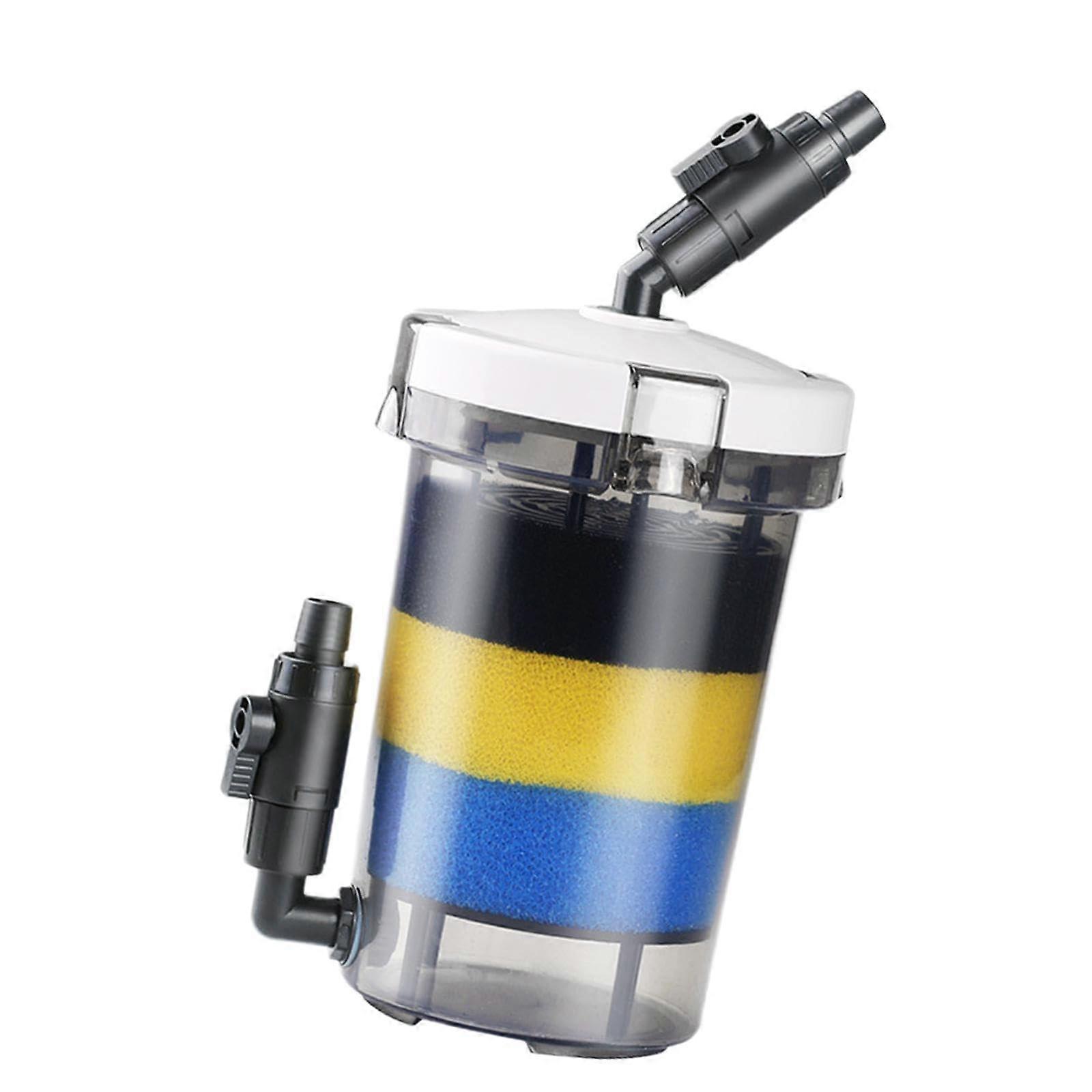 Aquarium Filter Turtle Tank Filter with Multilayer Filtration Adjustable Flow Dual Use 16x29x12.8cm