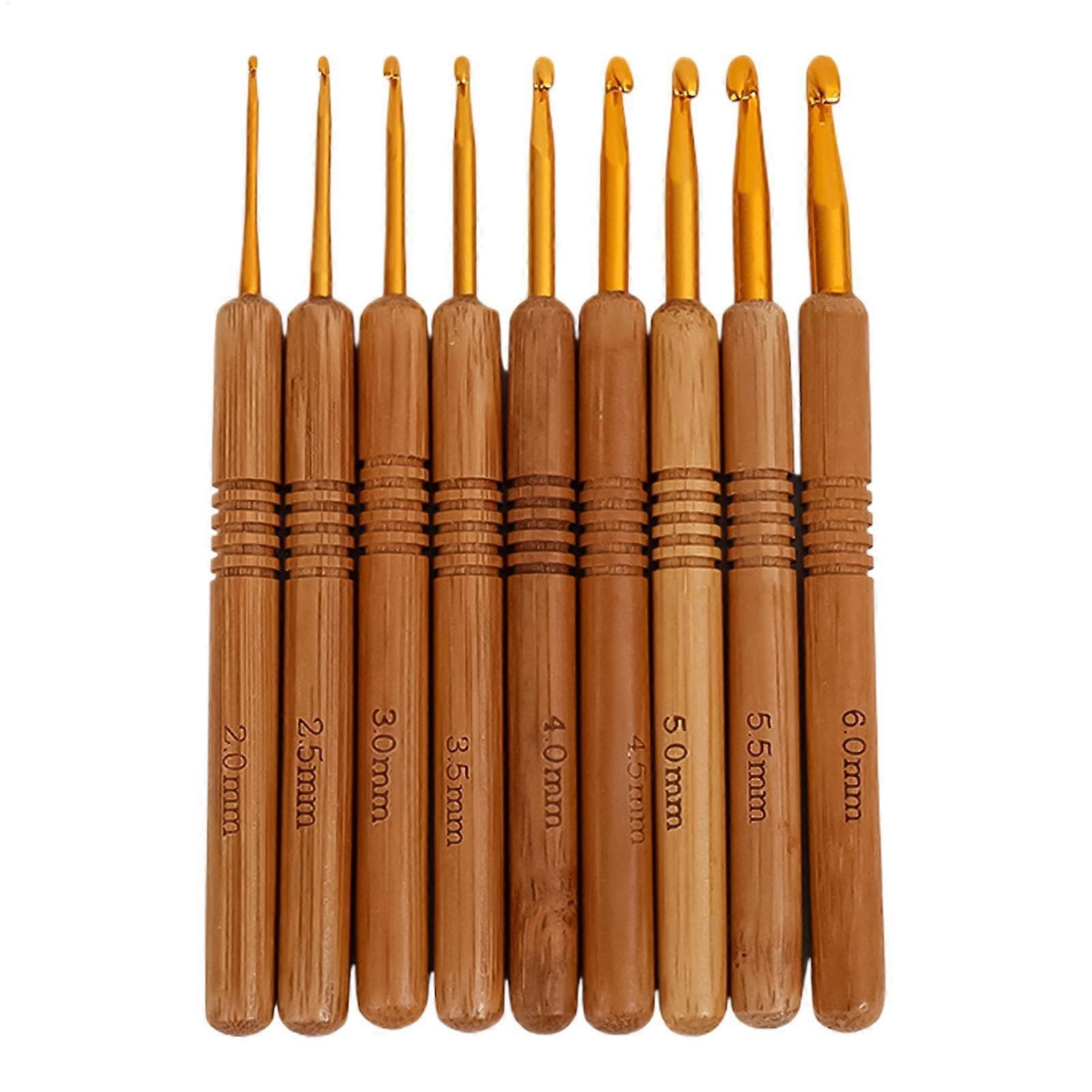 Crochet Hook Set and Knitting Needle Kit with Ergonomic Comfortable Grip Aluminum Hooks for Beginners