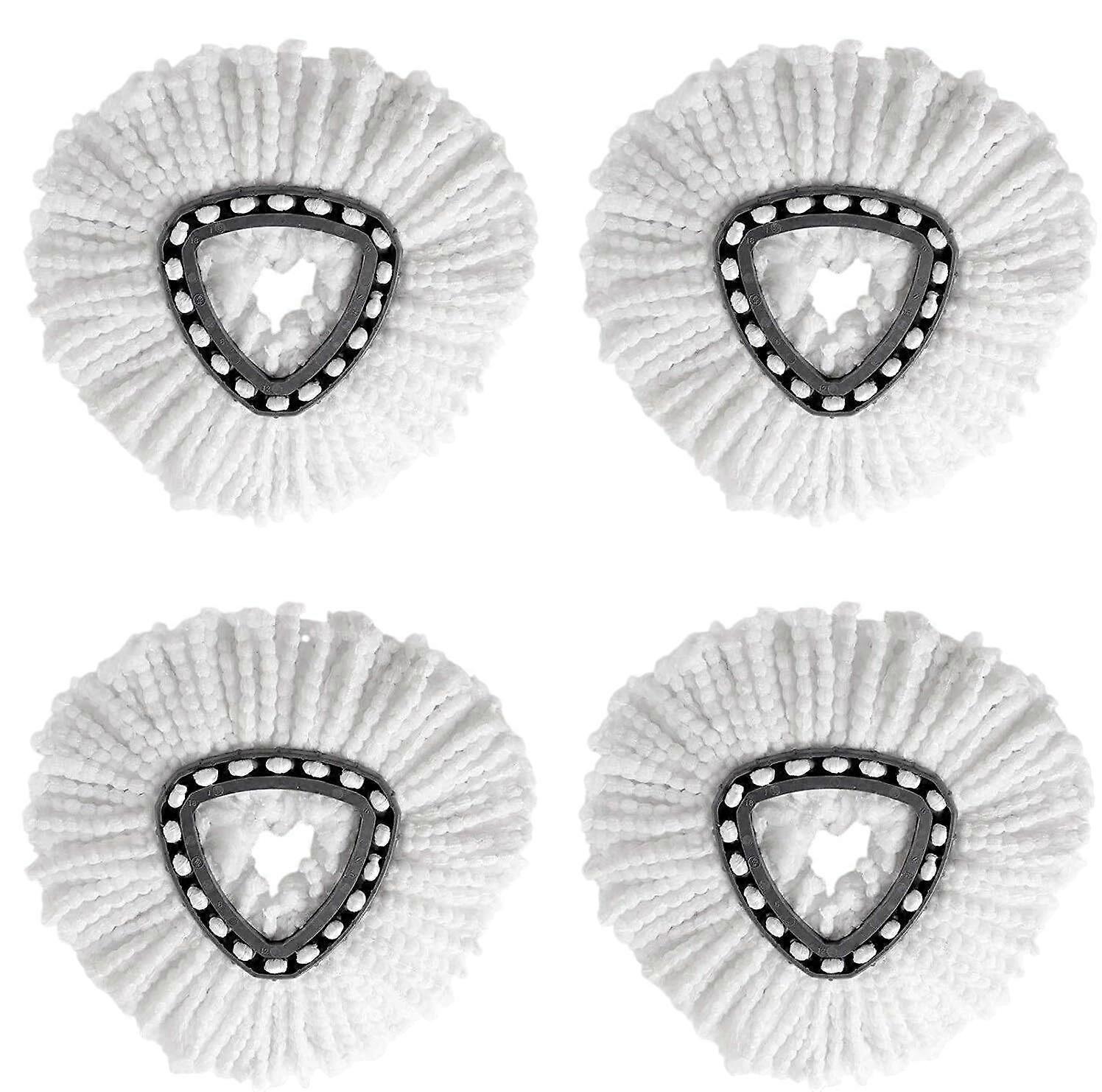 4 Pack Microfiber Mop Heads Replacement for Quick Floor Cleaning, Washable and Reusable