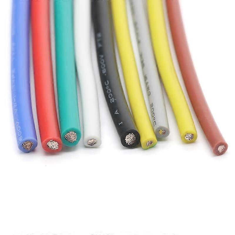 18AWG Silicone Electrical Wire  Temp Flexible Copper Conductor Grey 5m for Electronics