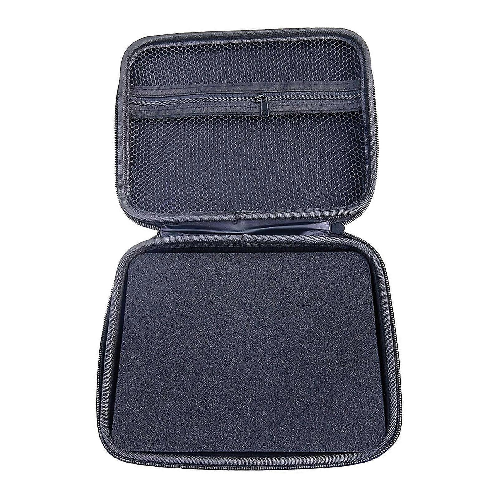 Electronics Organizer Case Hard Shell Shockproof Travel Storage Bag with Mesh Pockets 23x18x6.5cm