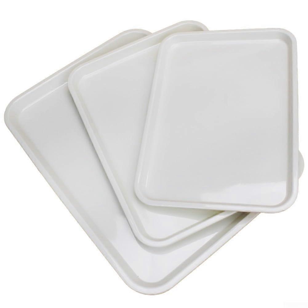 Rectangular Melamine Serving Tray with Non Slip Heat Resistant Design for Kitchen Dining and Catering 32.9x24.7cm