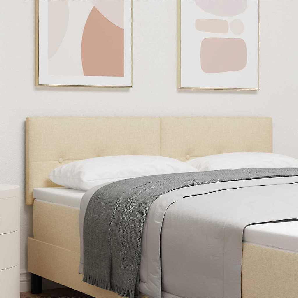 Kopfteil mit Kopfteil Creme 144 cm Kunstleder