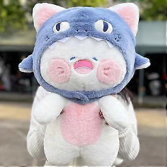 Boneco de Pelúcia Tubarão Gato Macio 2 em 1, Brinquedo de Pelúcia, Animal de Pelúcia Fofo para Dormir