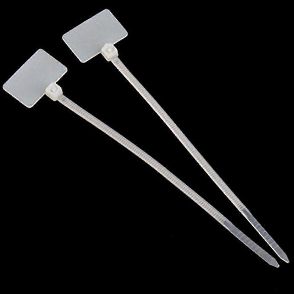 Write on Tags Wire Zip Ties Cable Mark Tags Nylon Power Marking Label (500Pcs)