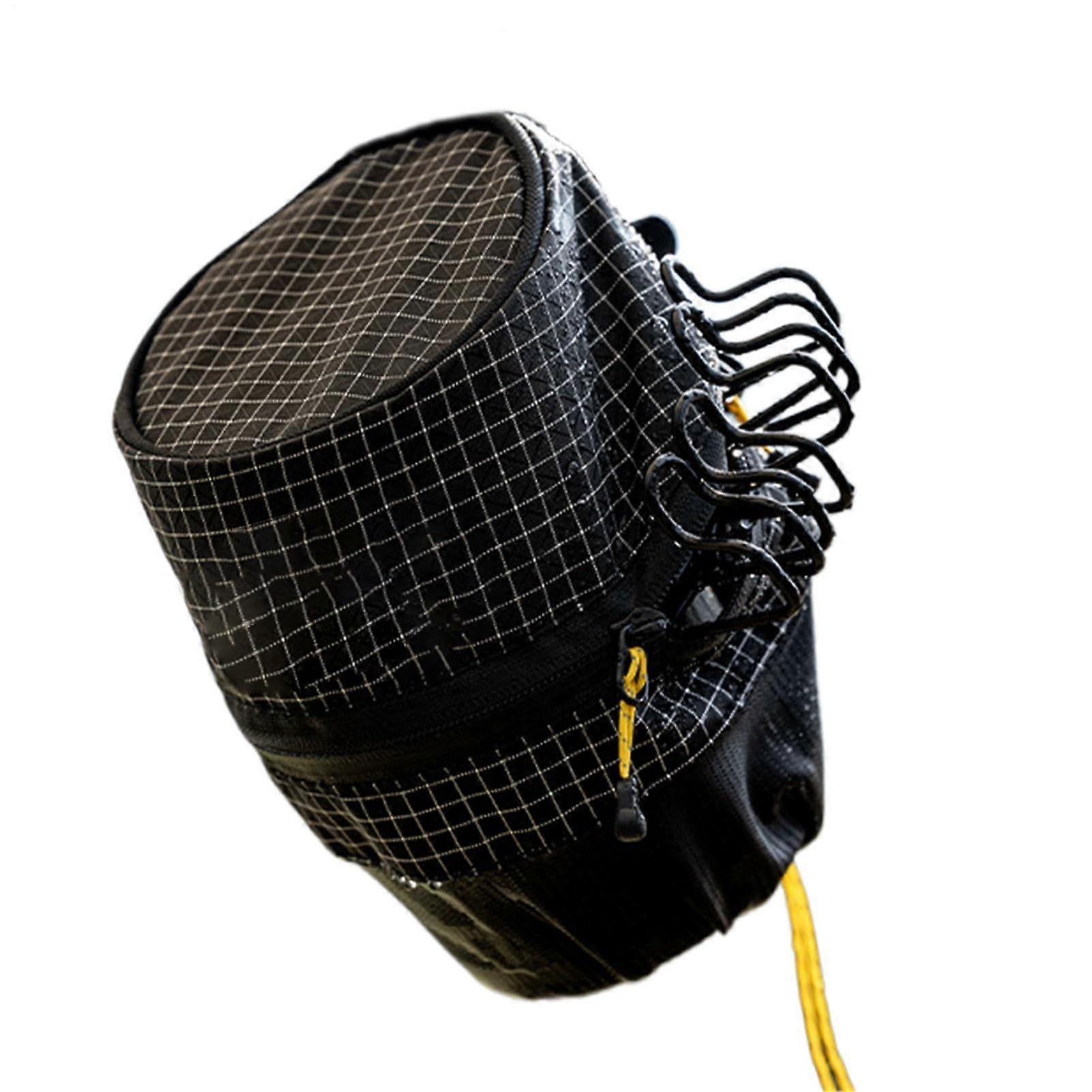 Camping Cookware Bag with Waterproof Coating, Drawstring Closure and Durable Mesh for Outdoor