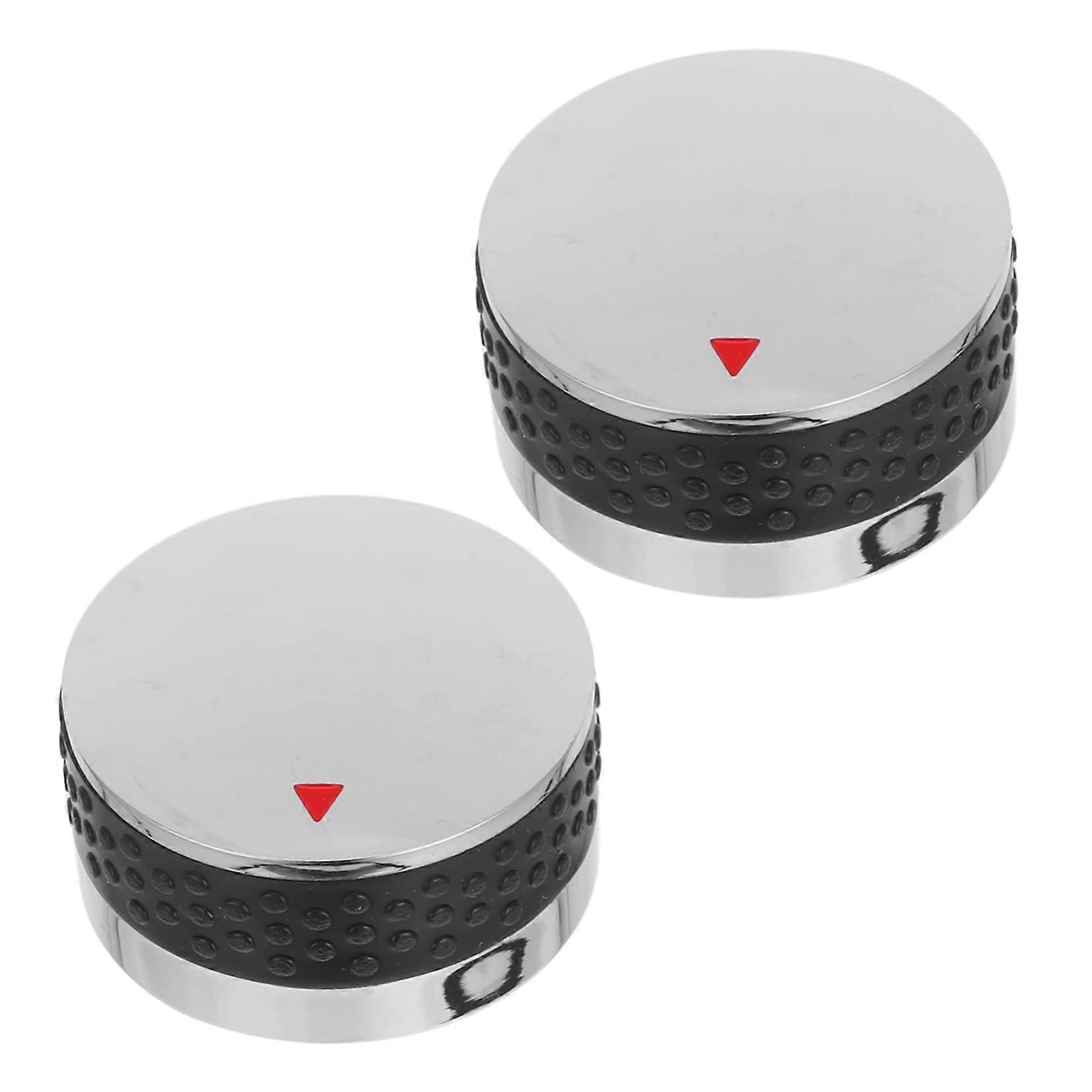 Gas Grill Control Knobs 2pcs BBQ Replacement Universal Fit Easy Install Chrome Finish