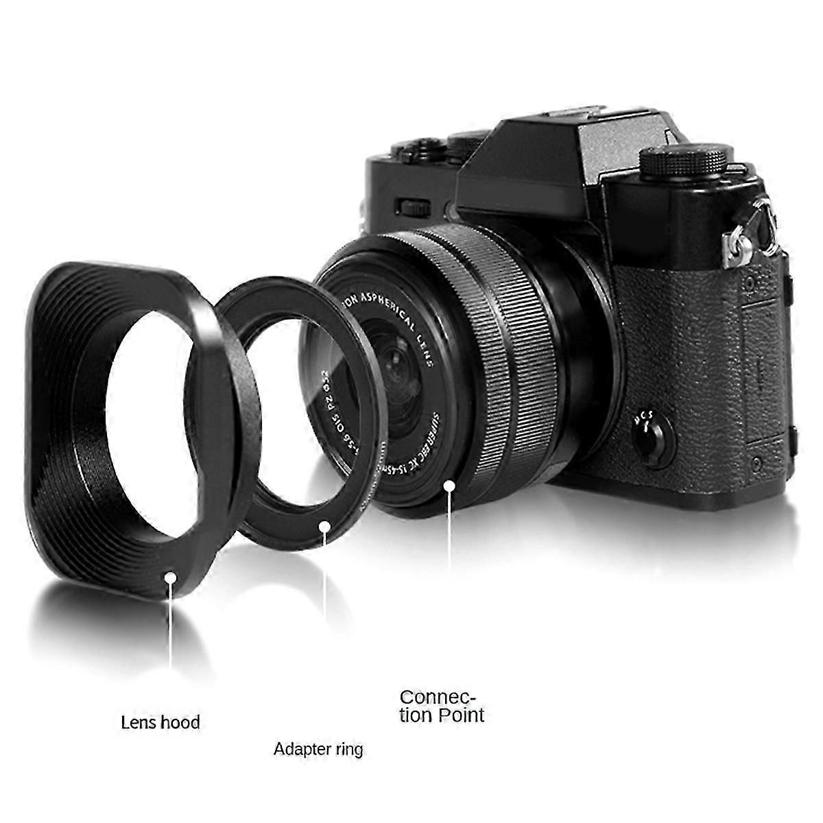 Square Shape Lens Hood 52mm For DSLR Camera Mirrorless Lens