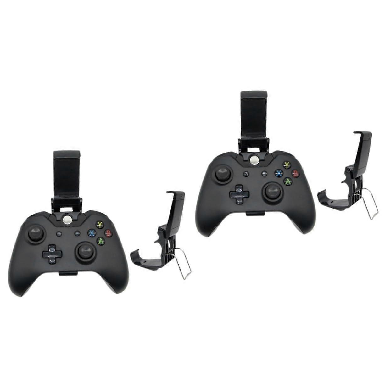4pcs Game Controller Stand with Phone Mount Bracket, Ergonomic Grip, Strong Desk Stability