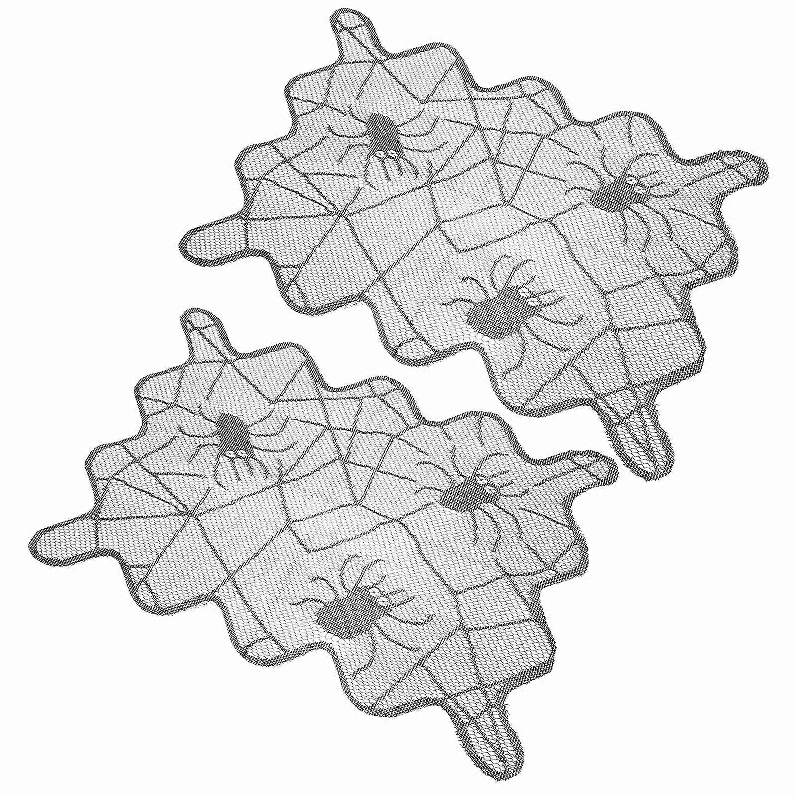 Cobweb Cup Mats Halloween Table Coasters for Home Use 16Pcs Black