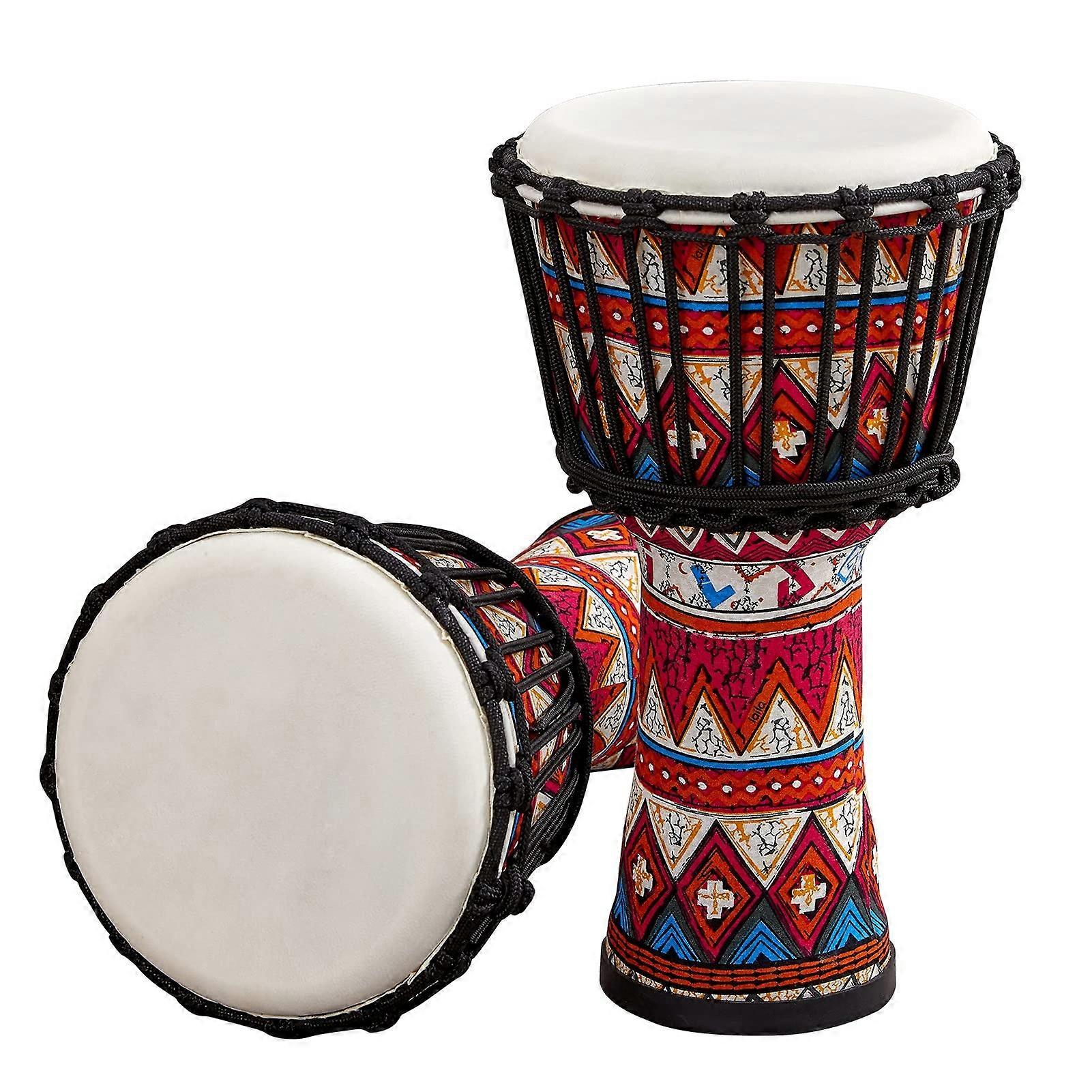 8 Inch African Djembe Drum for Beginners and Adults, Type1 Color Pattern Hand Percussion