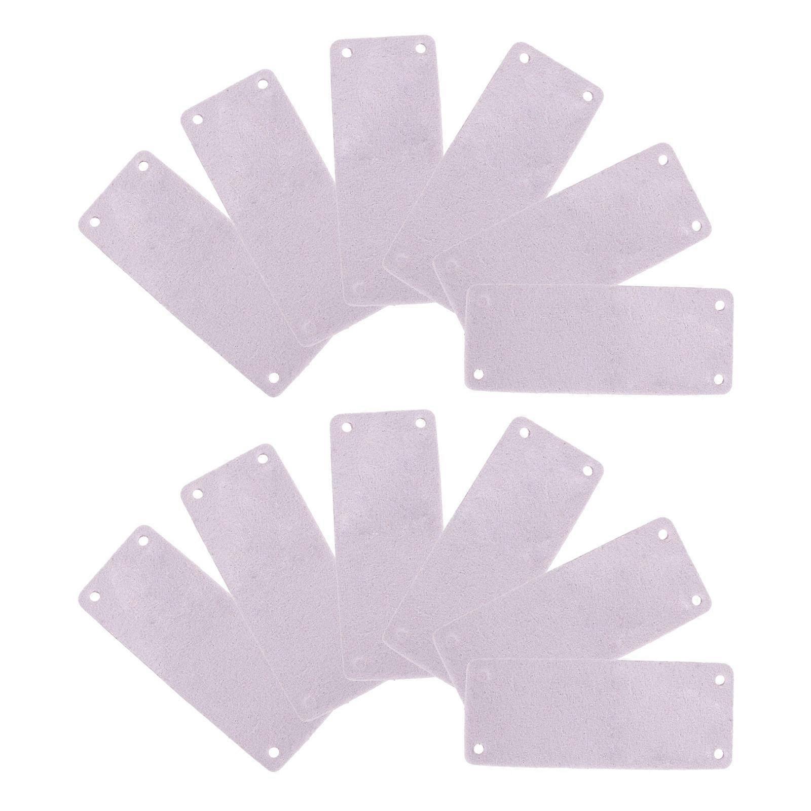 Rabbit Pattern Embossed Suede Fabric Clothing Tags for Decoration 100Pcs