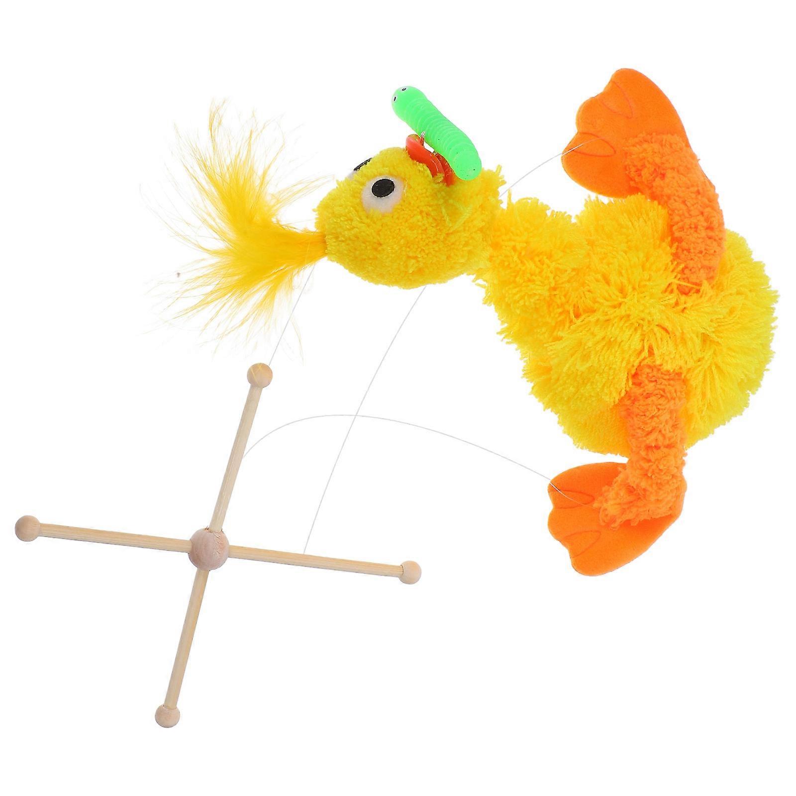 Yellow Plush Duck Puppet for Home Use Interactive Play