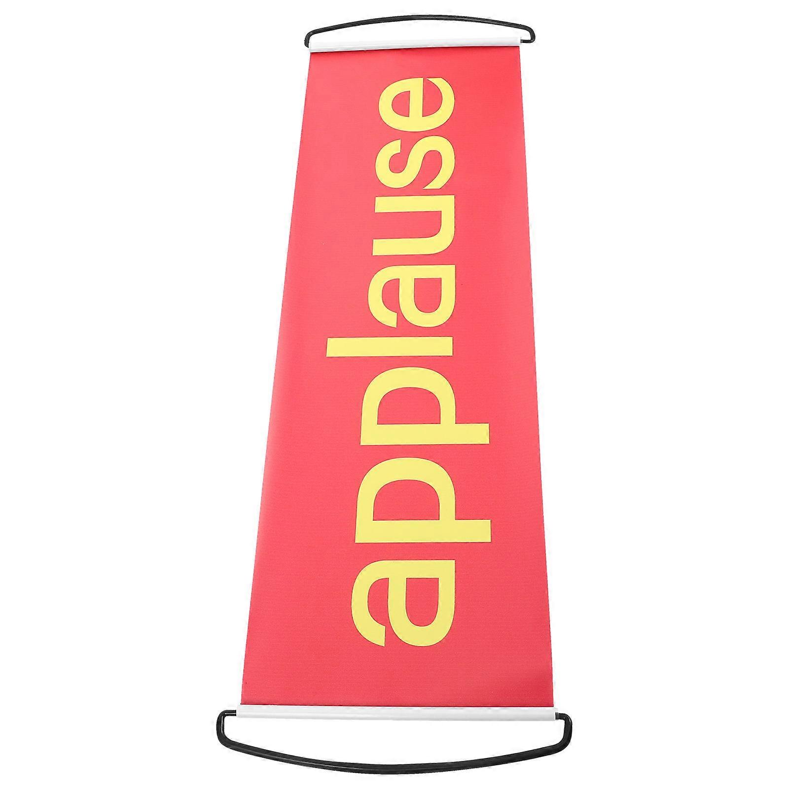 Automatic Retractable Party Applause Banner for Performances Red Plastic