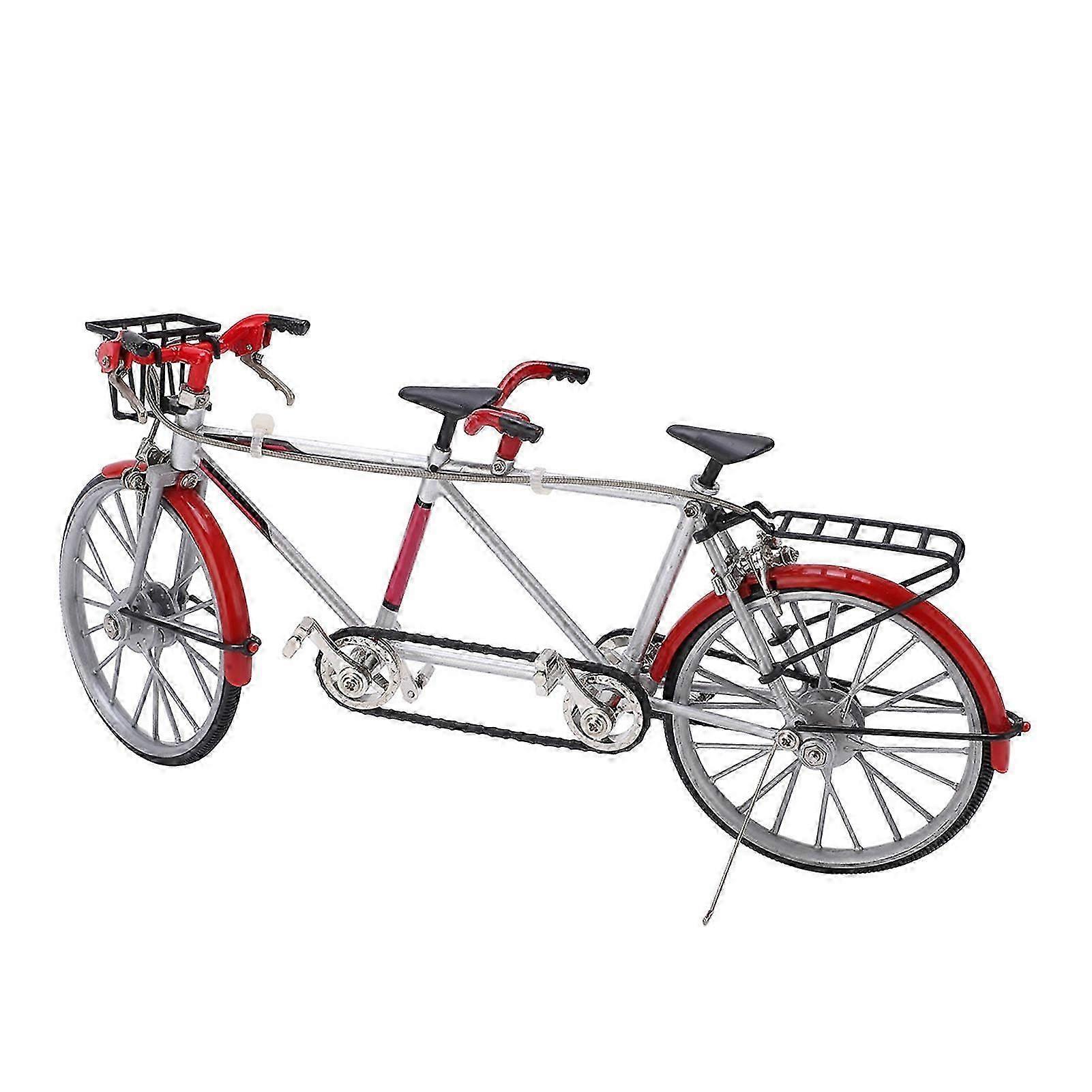 Tandem Mini Bicycle Model Alloy Decor