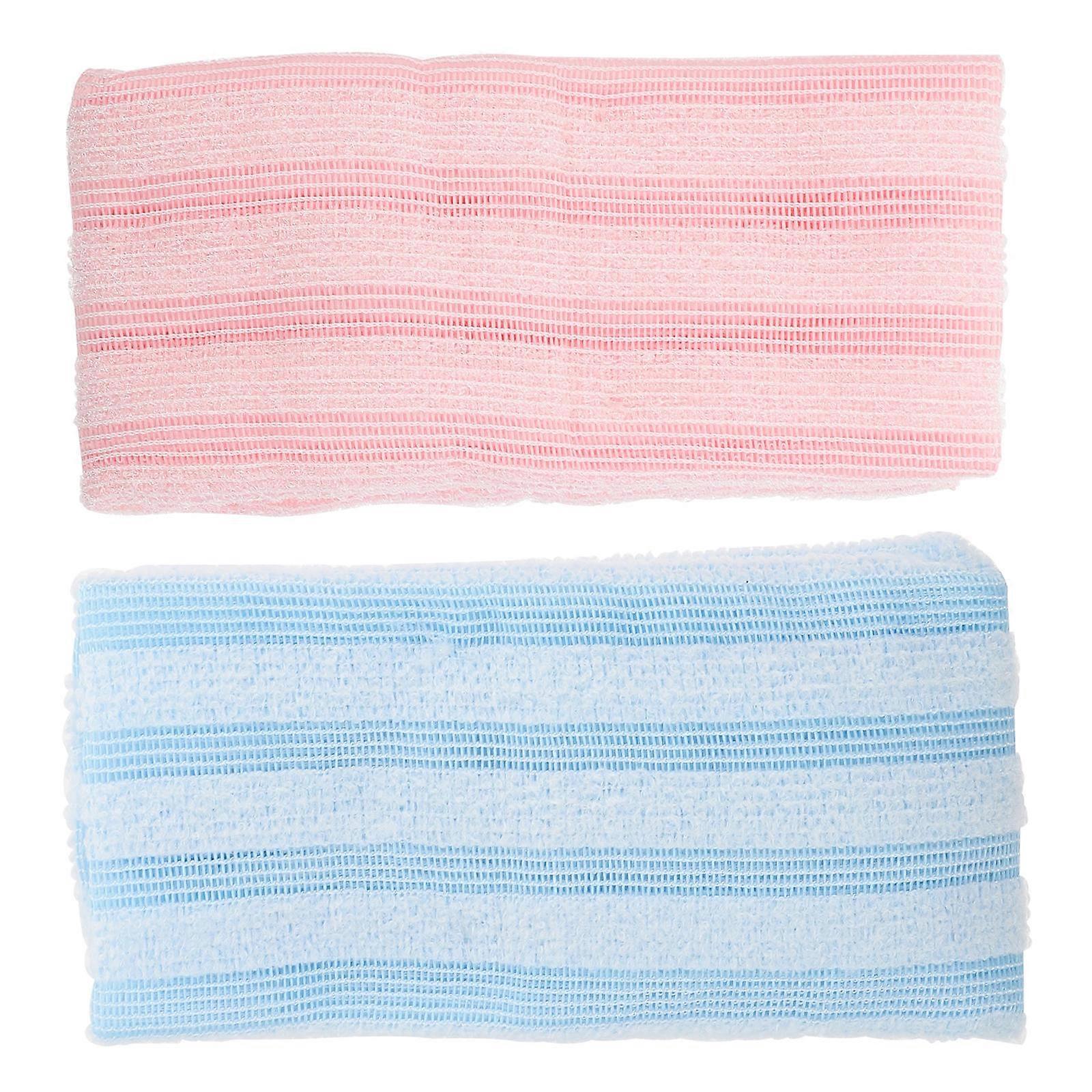 Exfoliating Back Scrubbers 2Pcs for Bath with Double Sided Durable Texture