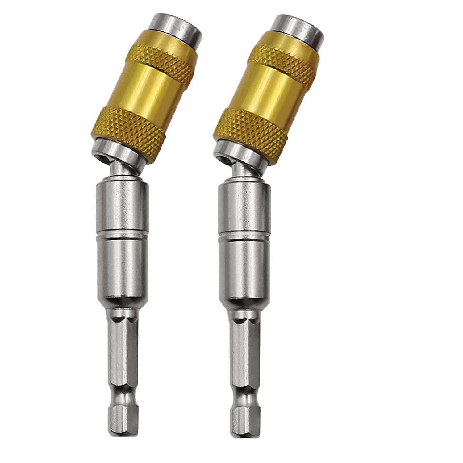 2PCS Magnetic Drill Head Bracket, Magnetic Pivot Drill Head Bracket, Magnetic Hexagonal Handle Adap