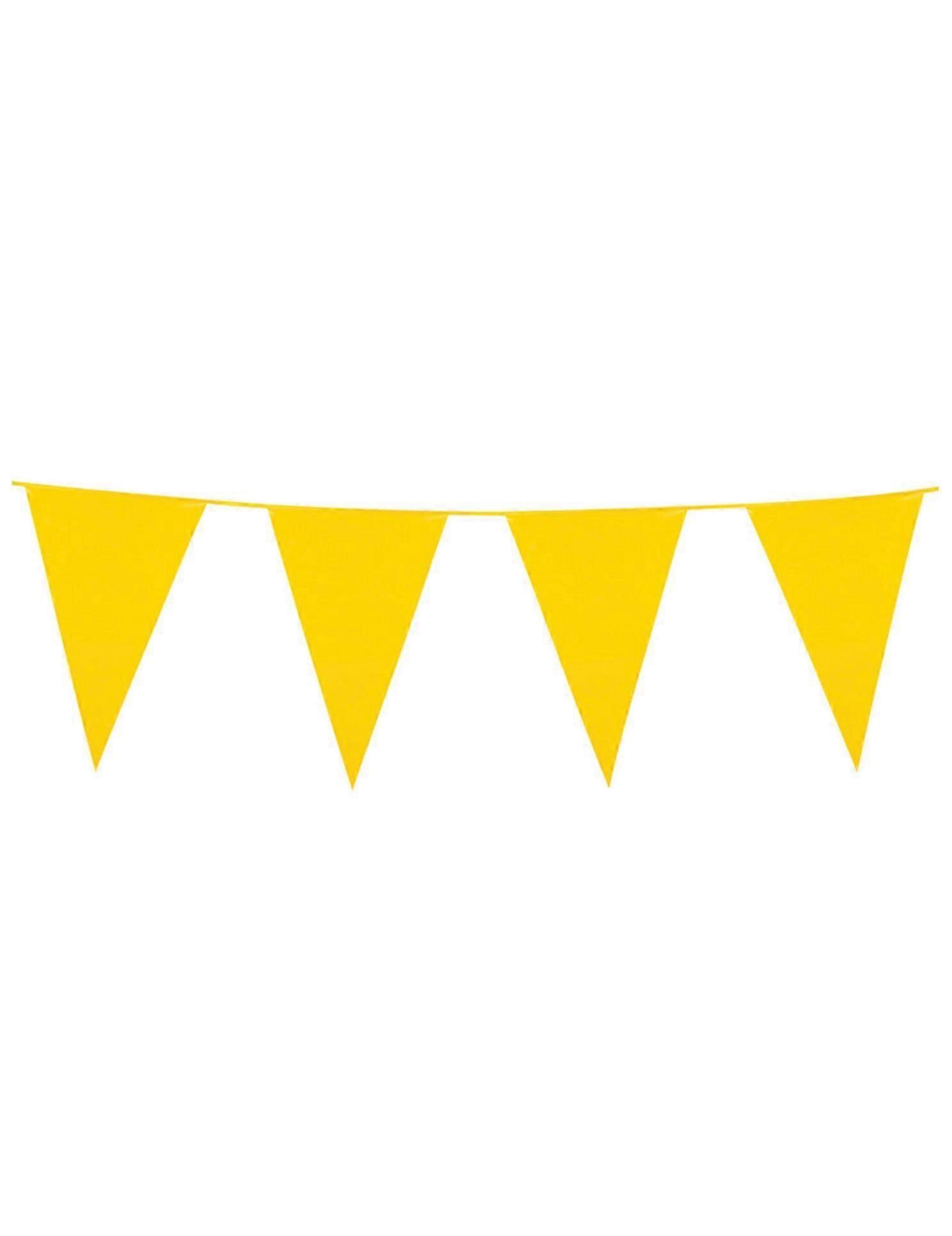 10m yellow bunting garland