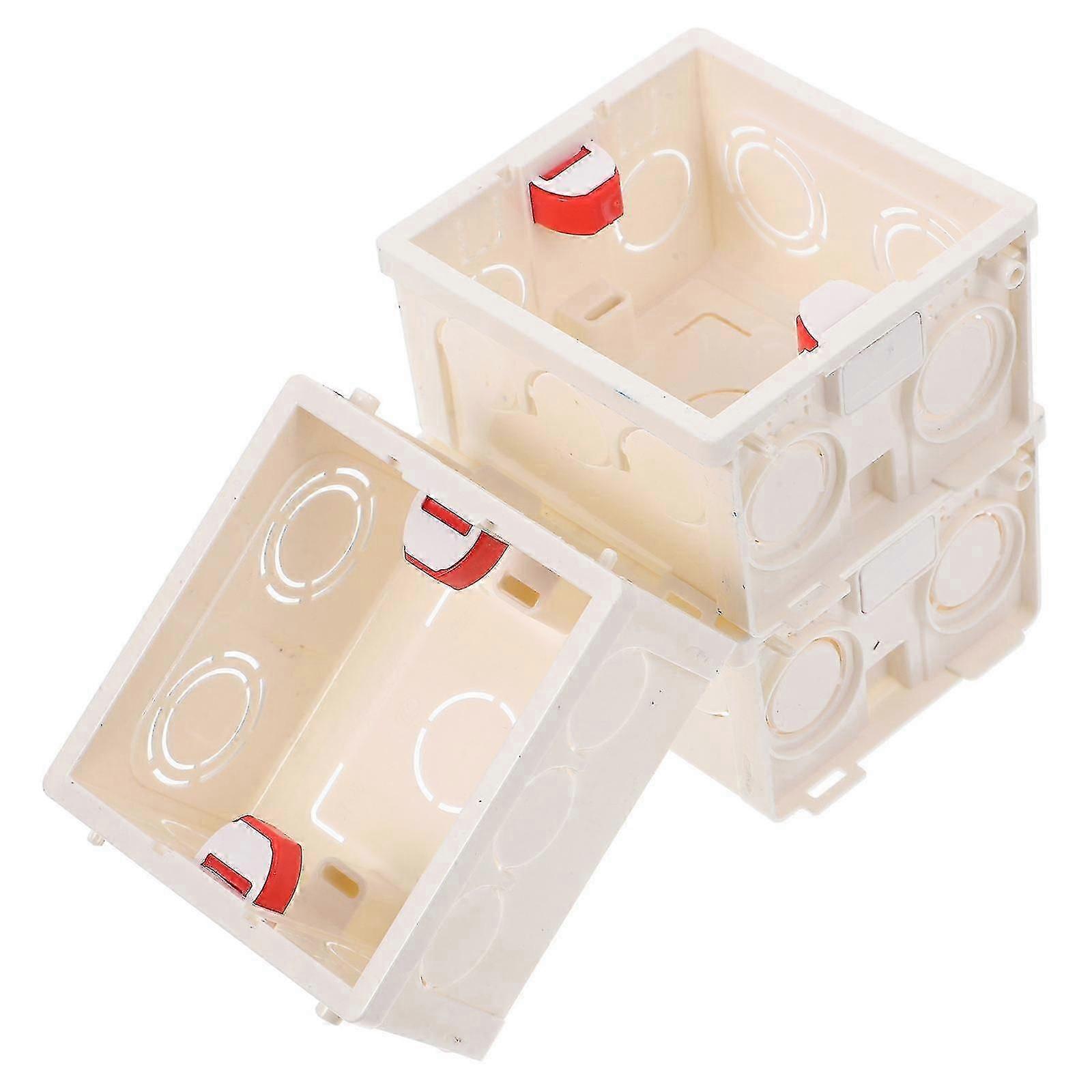 Concealed PVC Electrical Junction Boxes,3Pcs for Wall Switch Installation