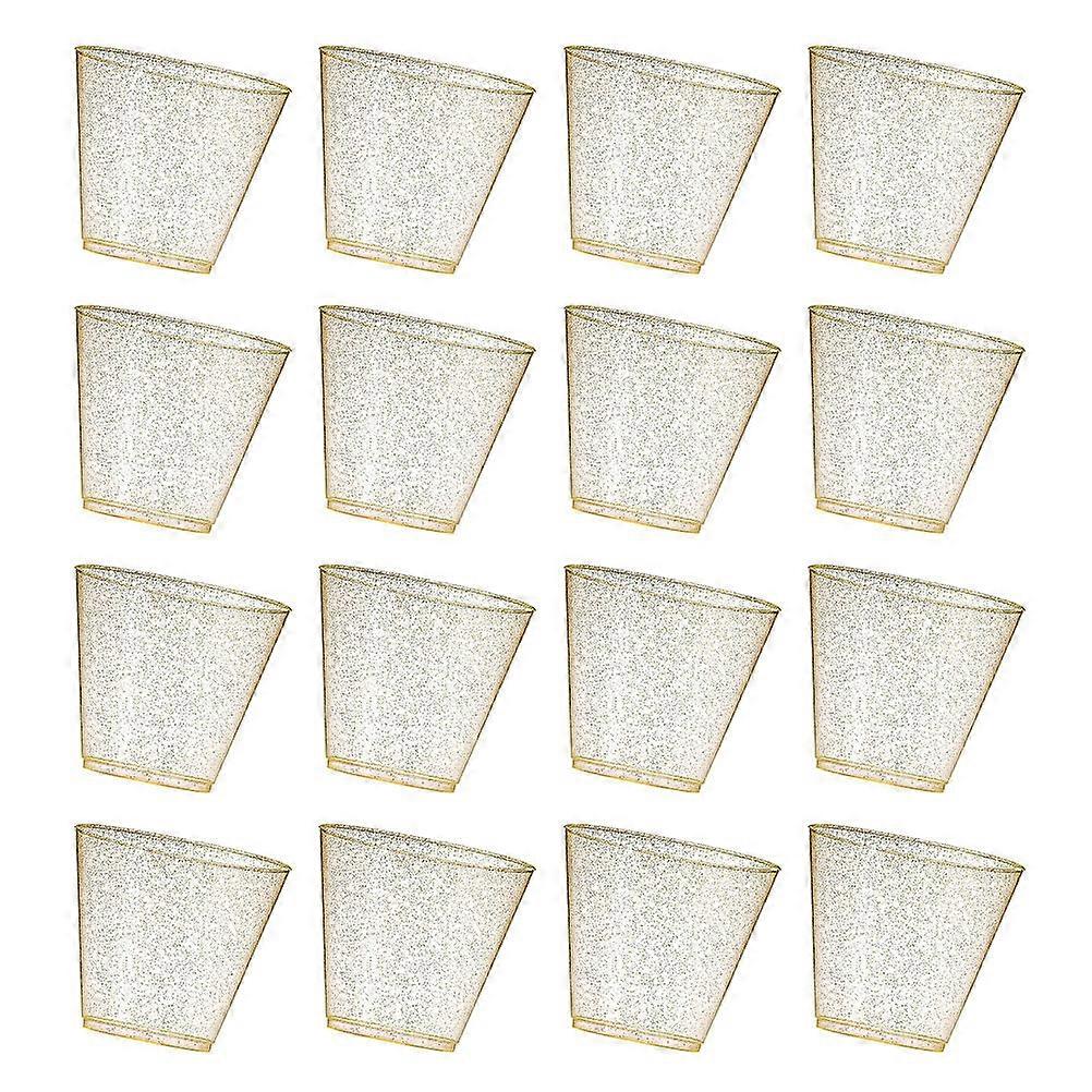 Disposable Golden Wine Cups for Party Accessory 25Pcs Multi-Function Use