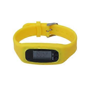 Relógio eletrônico com pedômetro para caminhada, 2 unidades, pulseira digital LCD.