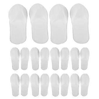20 Pairs Disposable House Slippers Closed Toe Disposable Slippers for Guests