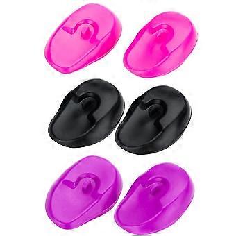 Silicone Protector Ear Covers, 3 Pairs Reusable Covers Hairdressing Dye Coloring Cover, for Shower, Waterproof Hair Shield Home Salon Shop