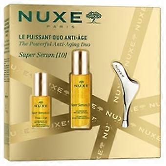 Anti-aging glow routine: super serum [10] + merveillance lift glow + huile prodigieuse 30ml+15ml+10ml