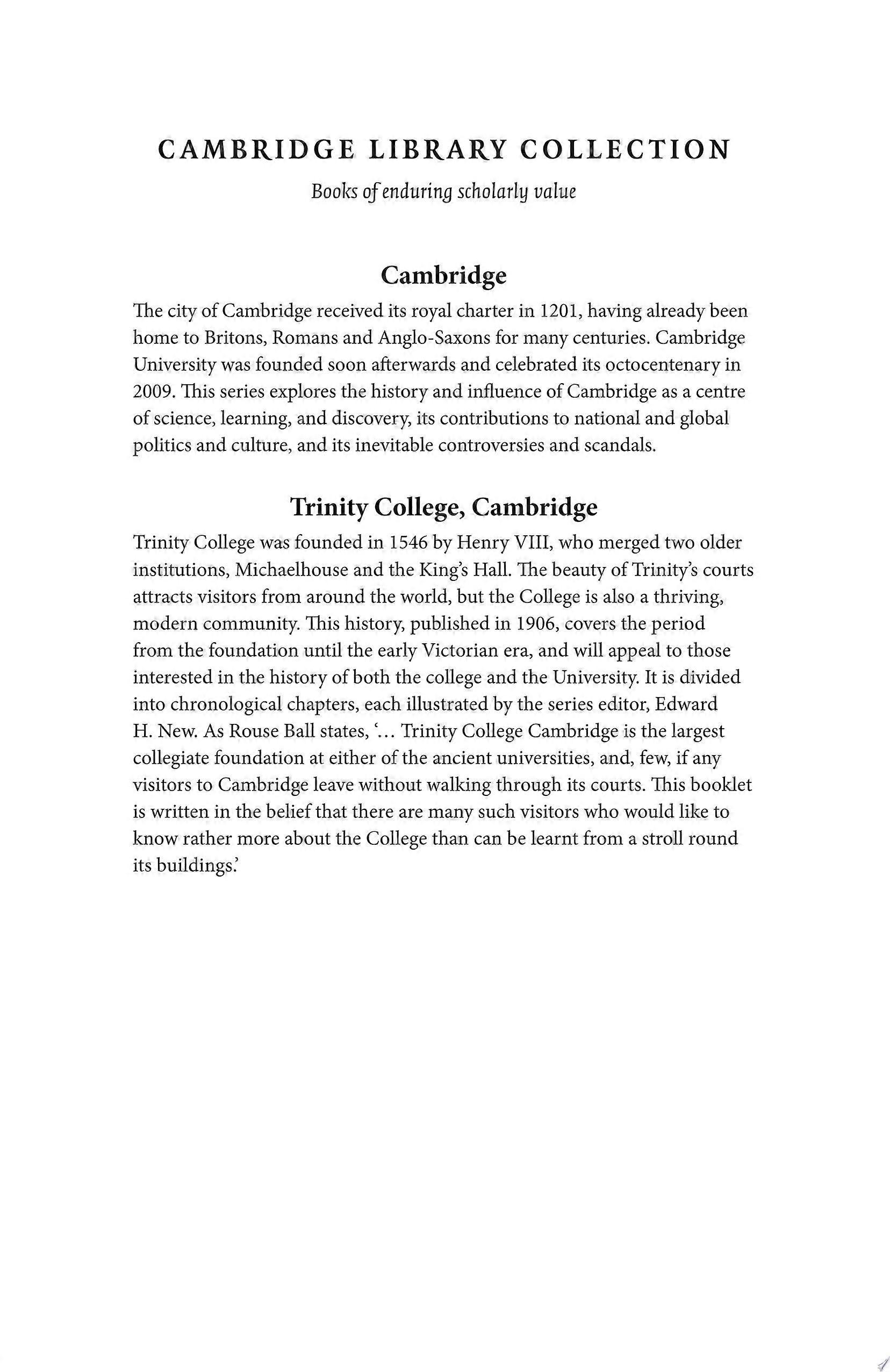 Trinity college, cambridge