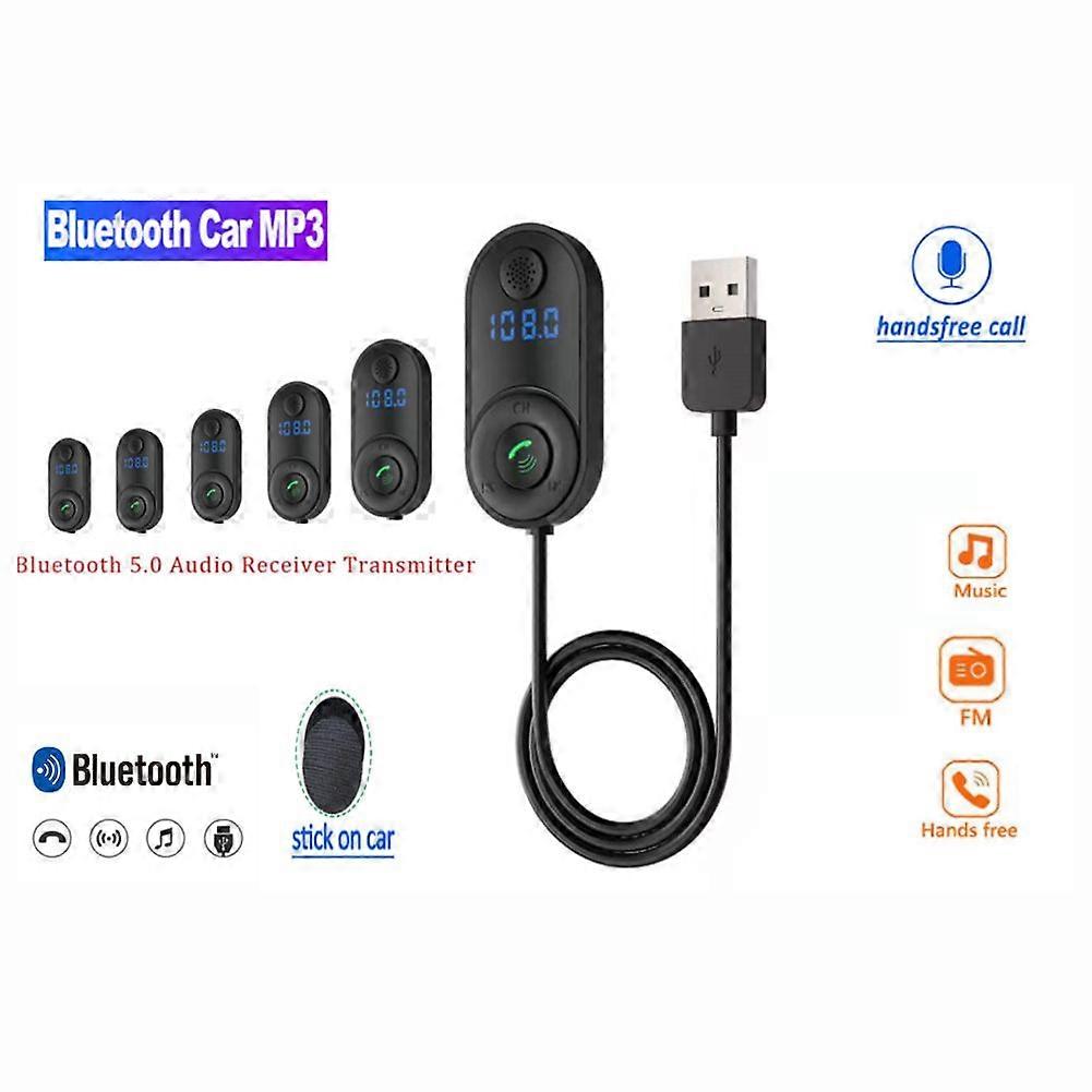 USB Car Bluetooth-compatible Receiver Wireless Adapter for Hands-Free Amplifier