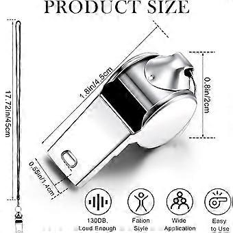 100 Pcs Metal Referee Whistle Bulk for Coach Whistles for Adults with Lanyard Stainless Steel Sports Whistle Emergency Loud Sound Whistle for Teacher