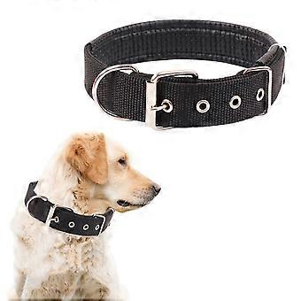 Adjustable Dog Collar,Heavy Duty Breathable Nylon Wide Dog Collars with Metal Buckle D Ring for Large Medium Small Dogs