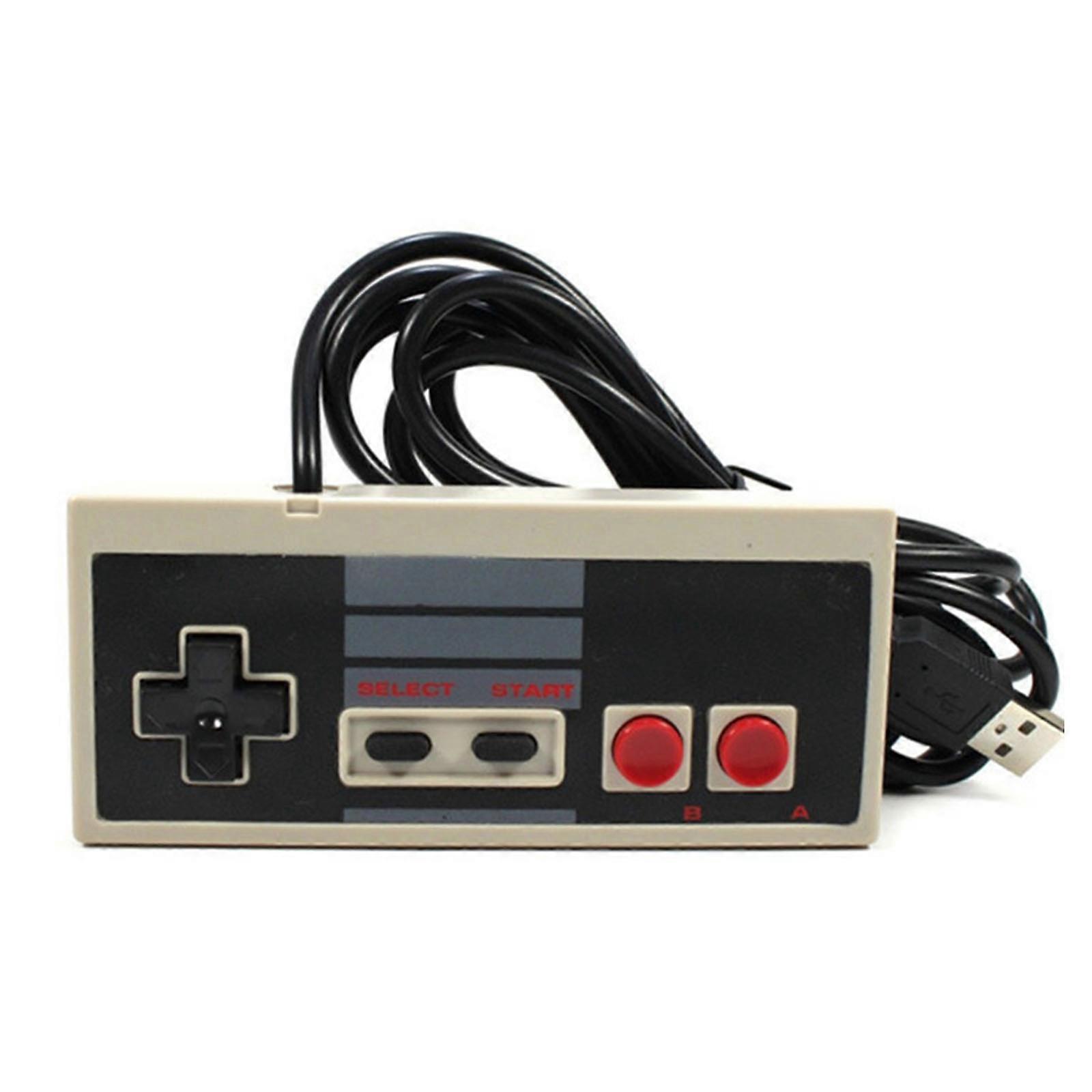 Rectangular PC Gamepad with USB Cable and Directional Pad, Handheld Controller with Start Select Controls and Right Side Inputs for Desk Gaming