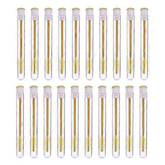 Diamond Eyelash Brush Tube for Beauty Use 20Pcs with Rhinestone Decorative Design