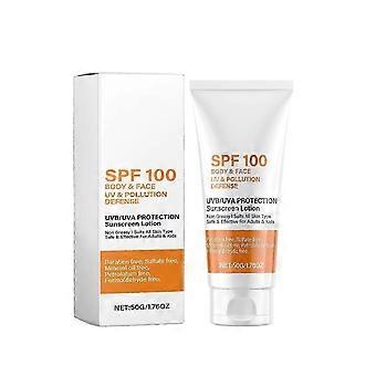 UV-beskyttende ansigtslotion - reparation af solskoldning, anti-aging, hurtig absorption, 50g