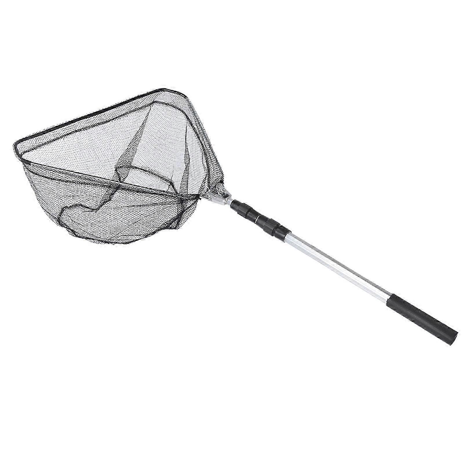 20241.5M Durable Triangular Folding Fishing Landing Net with Telescoping Pole Handle