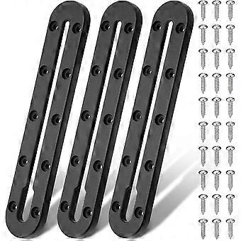 Kajakschiene, 9-Zoll-Kajakrempenmontage, flache Kajakschiene für Angelrutenhalter, Fischfinder, Getränkehalter, Ankerklampen, 3er-Pack
