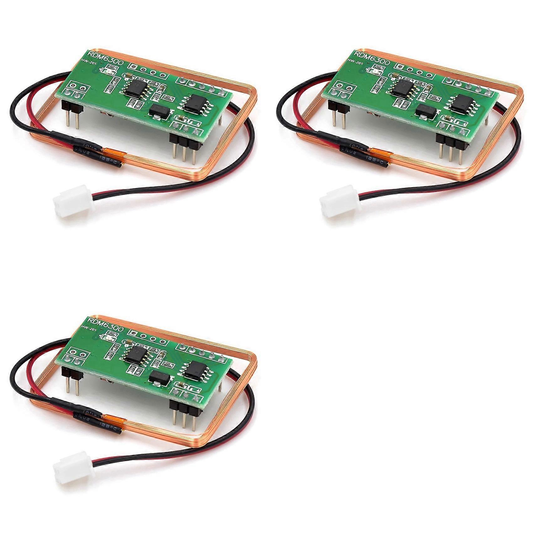 3X 125Khz RFID Reader Module RDM6300 ID Card Reader Module EM4100 RFID RF Module UART Serial Output Access Control