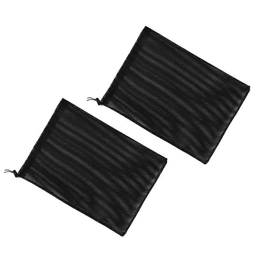 Mesh Pump Filter Bag for Water Pump Use 2Pcs Black Polyester Material