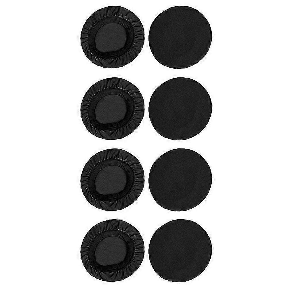 4 Pairs 8CM Elastic Earpad Covers Black