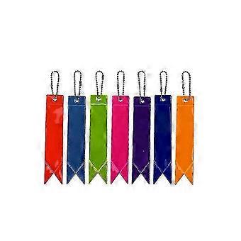 Pendentif réfléchissant de sécurité, porte-clés réfléchissant, pendentif réfléchissant coloré pour sac à dos, sac de vélo, sac de course, fauteuil roulant (12 pièces - N