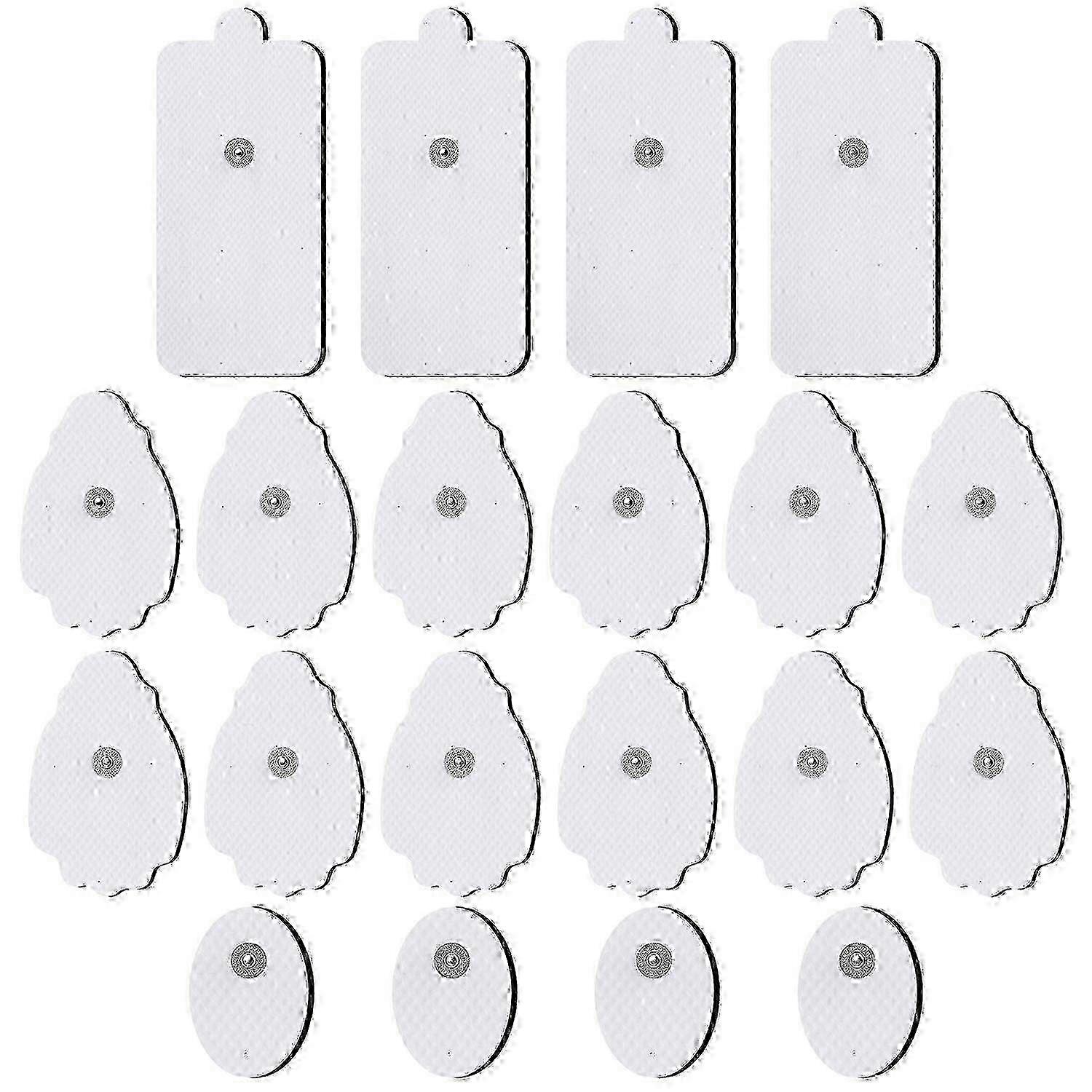 Replacement Electrode Pads, 20 Pack, 3.5mm, Compatible with TENS/EMS Devices, Self-Adhesive Reusable