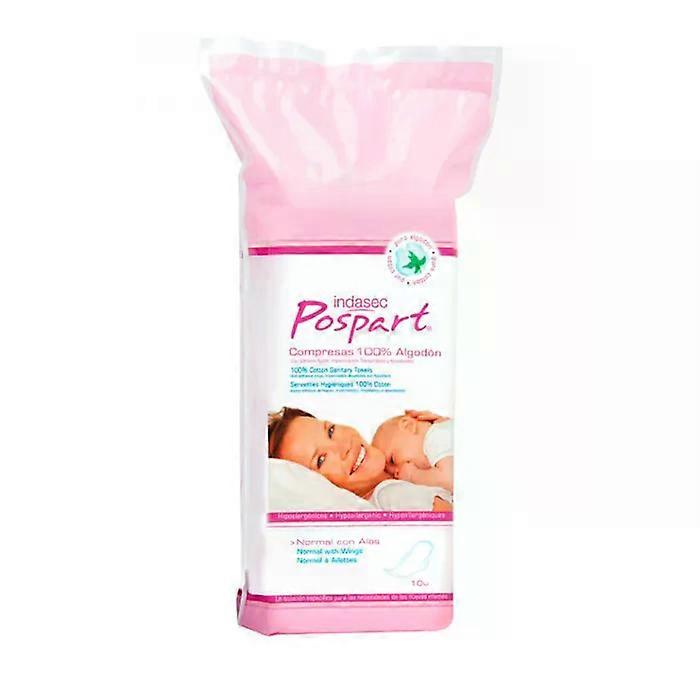 Indasec Wochenbett-Hygienebinden mit Flügeln, 10 Stück