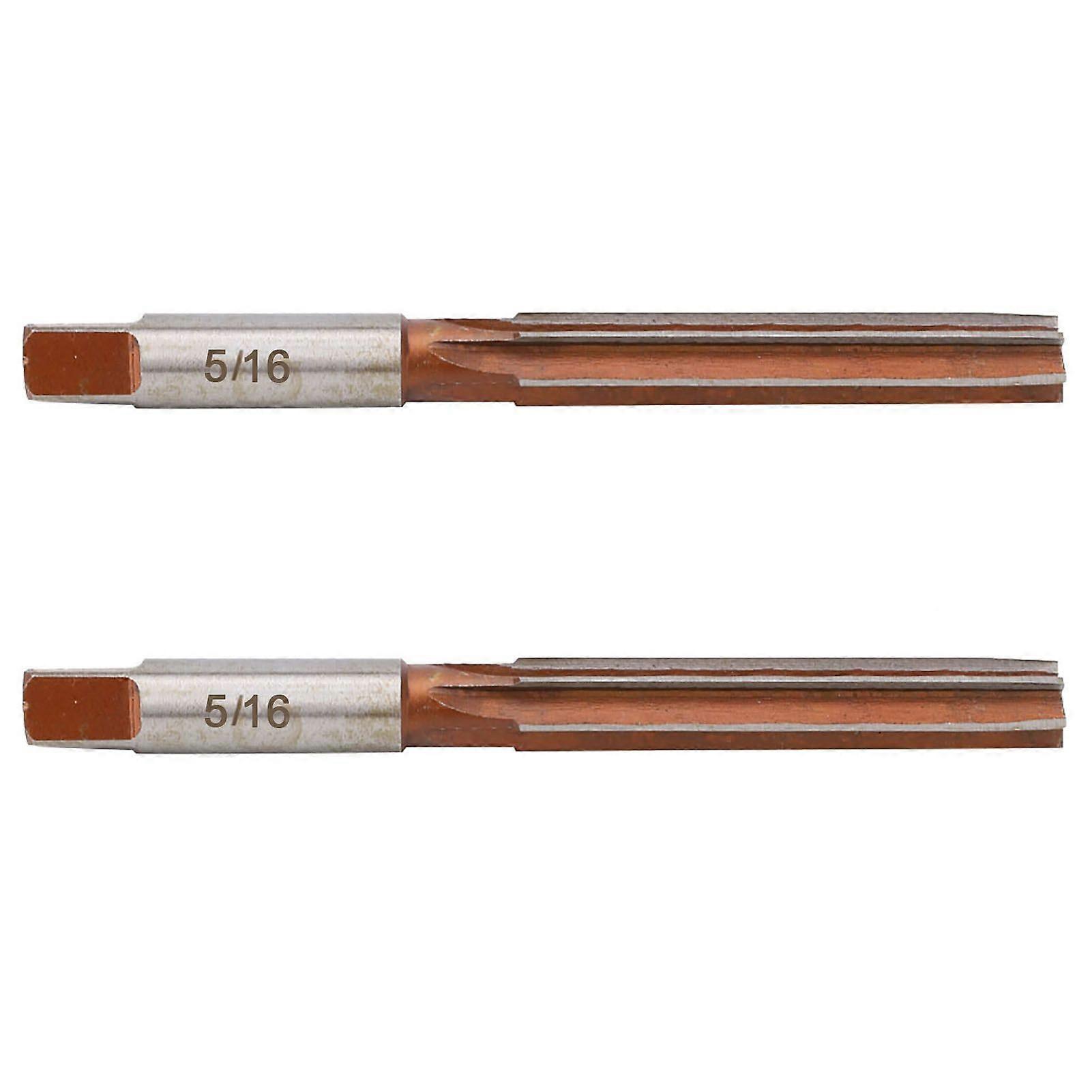2PCS Hand Reamer American System Straight Shank Conical Reamer for Boring Processing5/16
