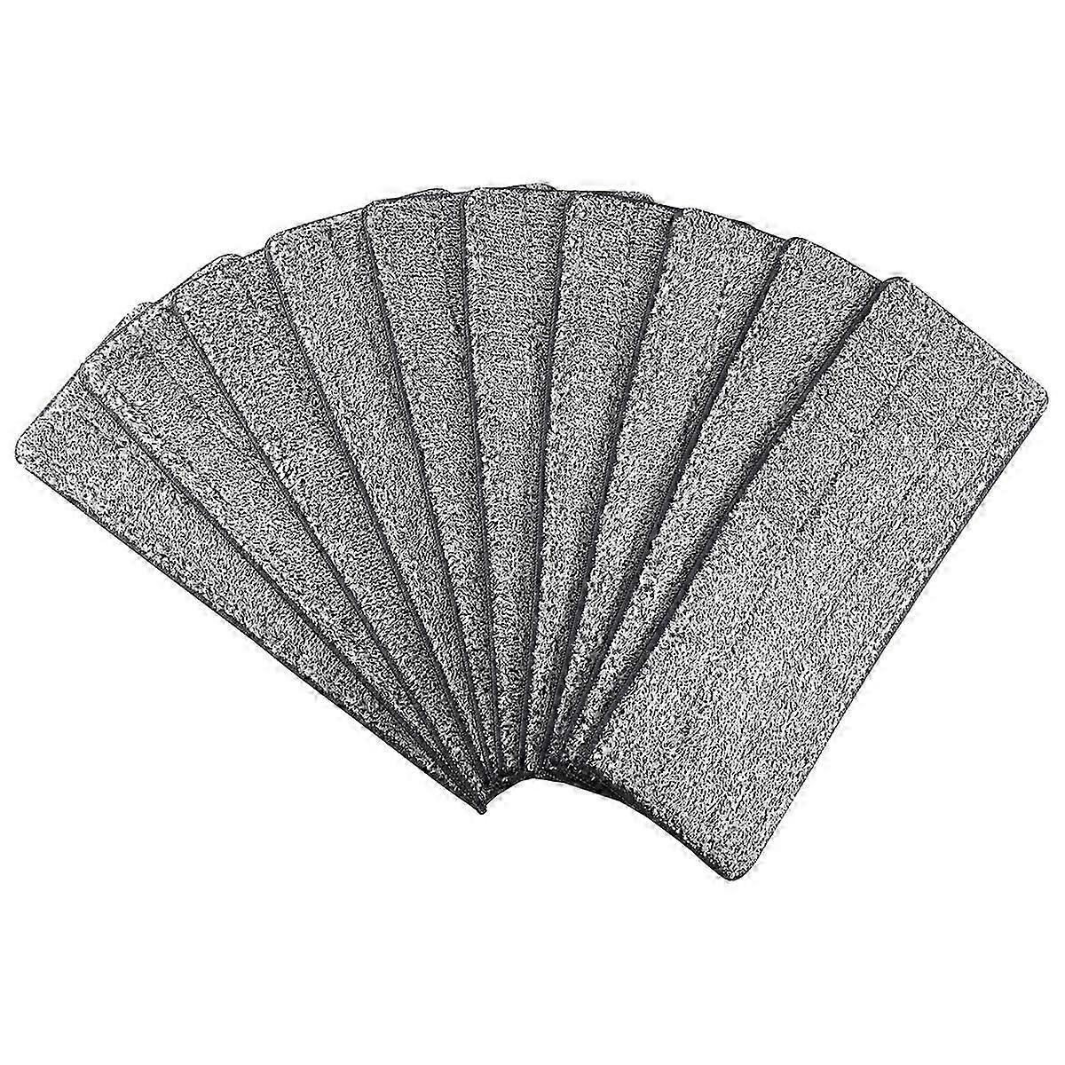 10PCS Microfiber Mop Pads House Kitchen Floor Cleaning Flat Mop L
