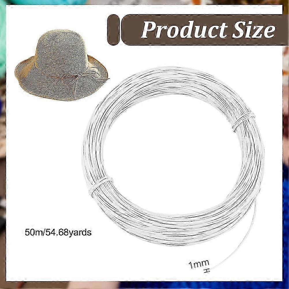 50m White PVC-Coated Millinery Wire