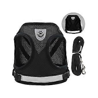 Breathable Dog Vest Harness Reflective Strap Comfortable Dog Harness for Small Pet Outdoor Activity Walking Accessory L
