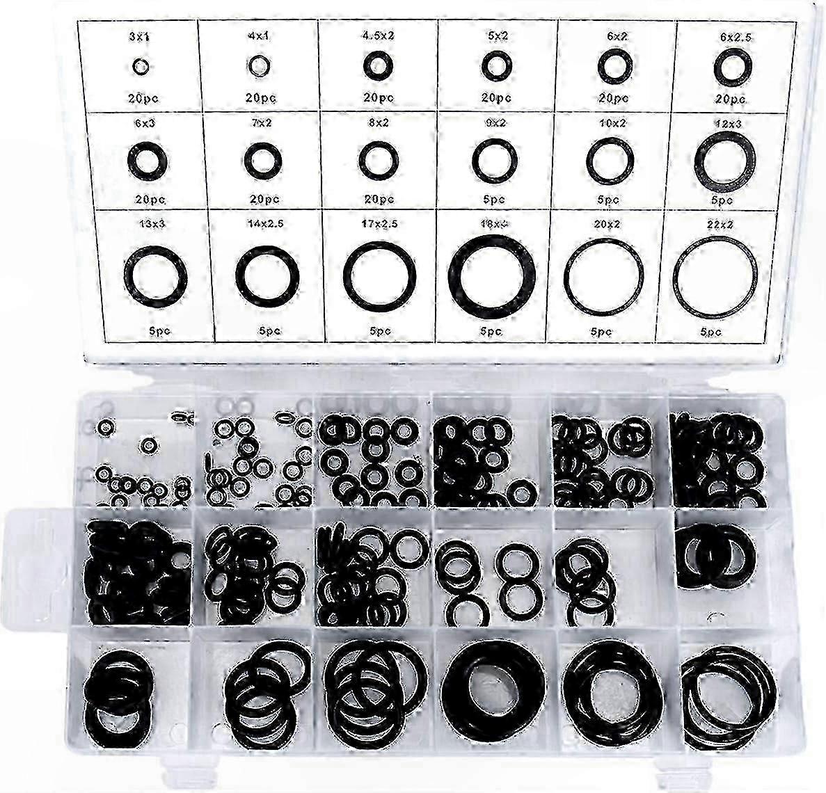 225pc Flexible NBR O-Ring Kit