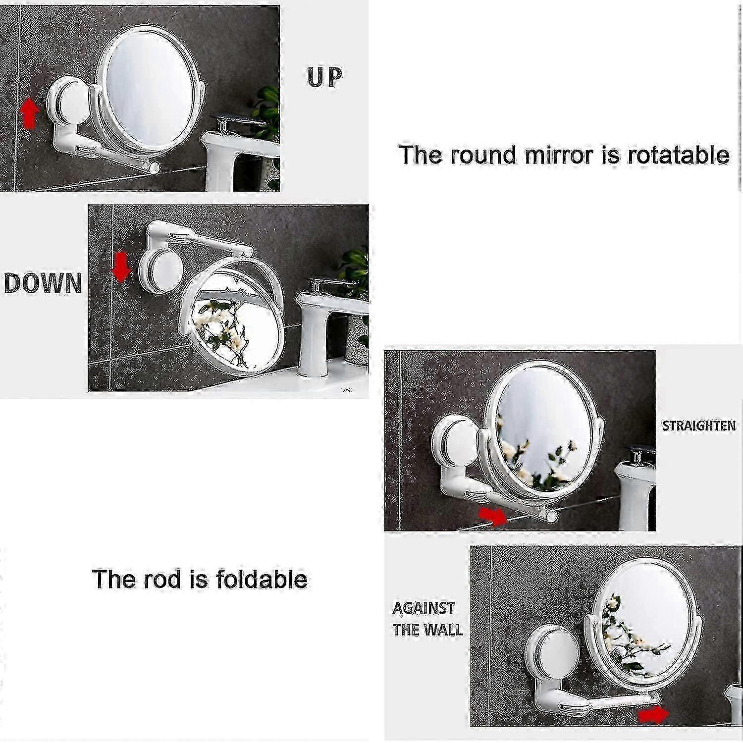 Suction Cup Double Sided Makeup Mirror