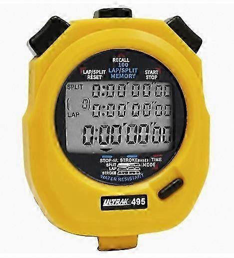 Yellow Dual Split Memory Stopwatch 495-100